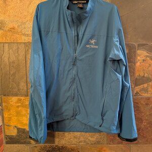 Arc'teryx Mens Large UltraLight Full Zip Jacket Vivid Blue, (pics too dull)